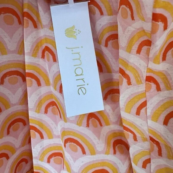 J Marie The Summer Tiered Dress size Large Retail $128 New Rainbow - Picture 11 of 13